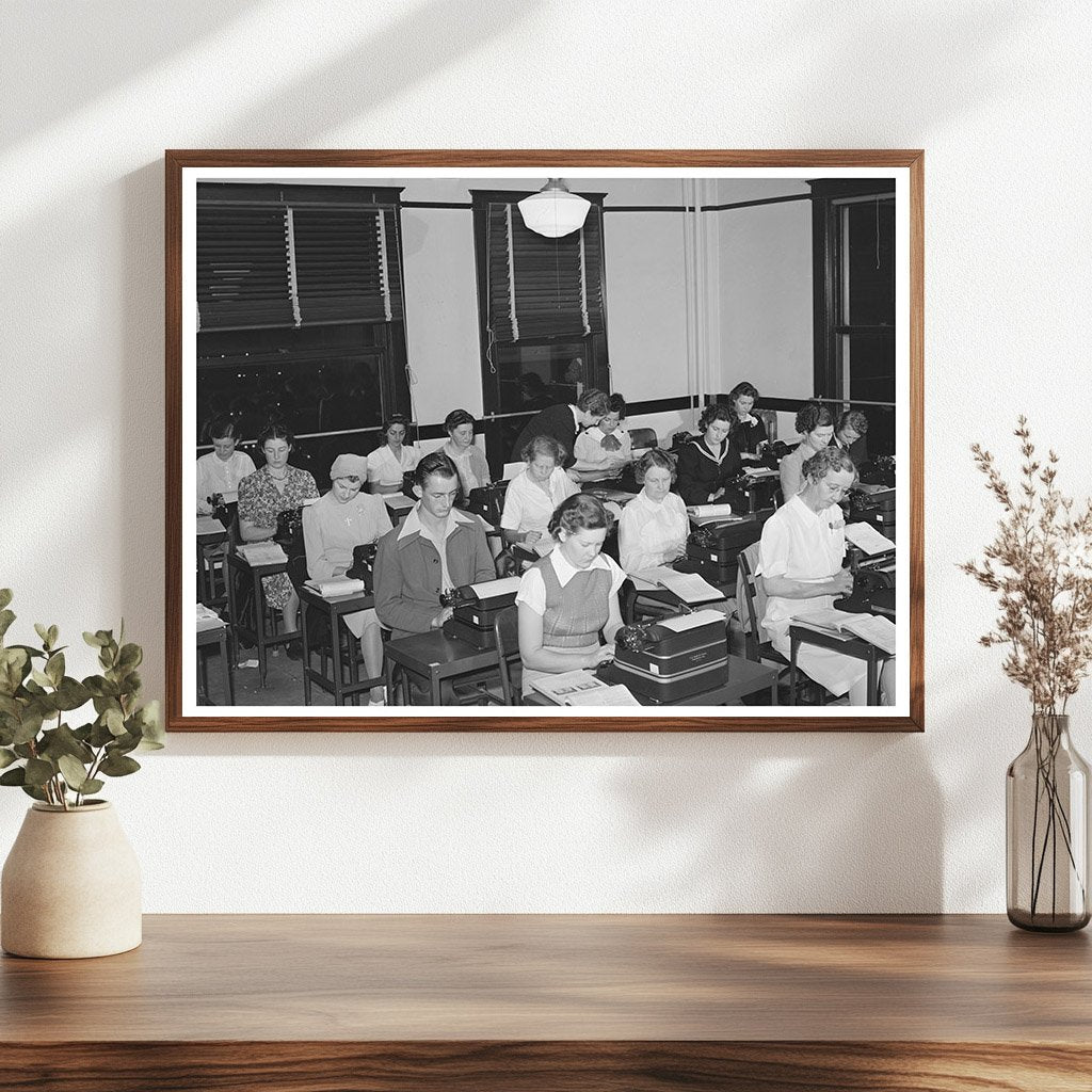 1941 Vintage Typing Class at San Diego Vocational School