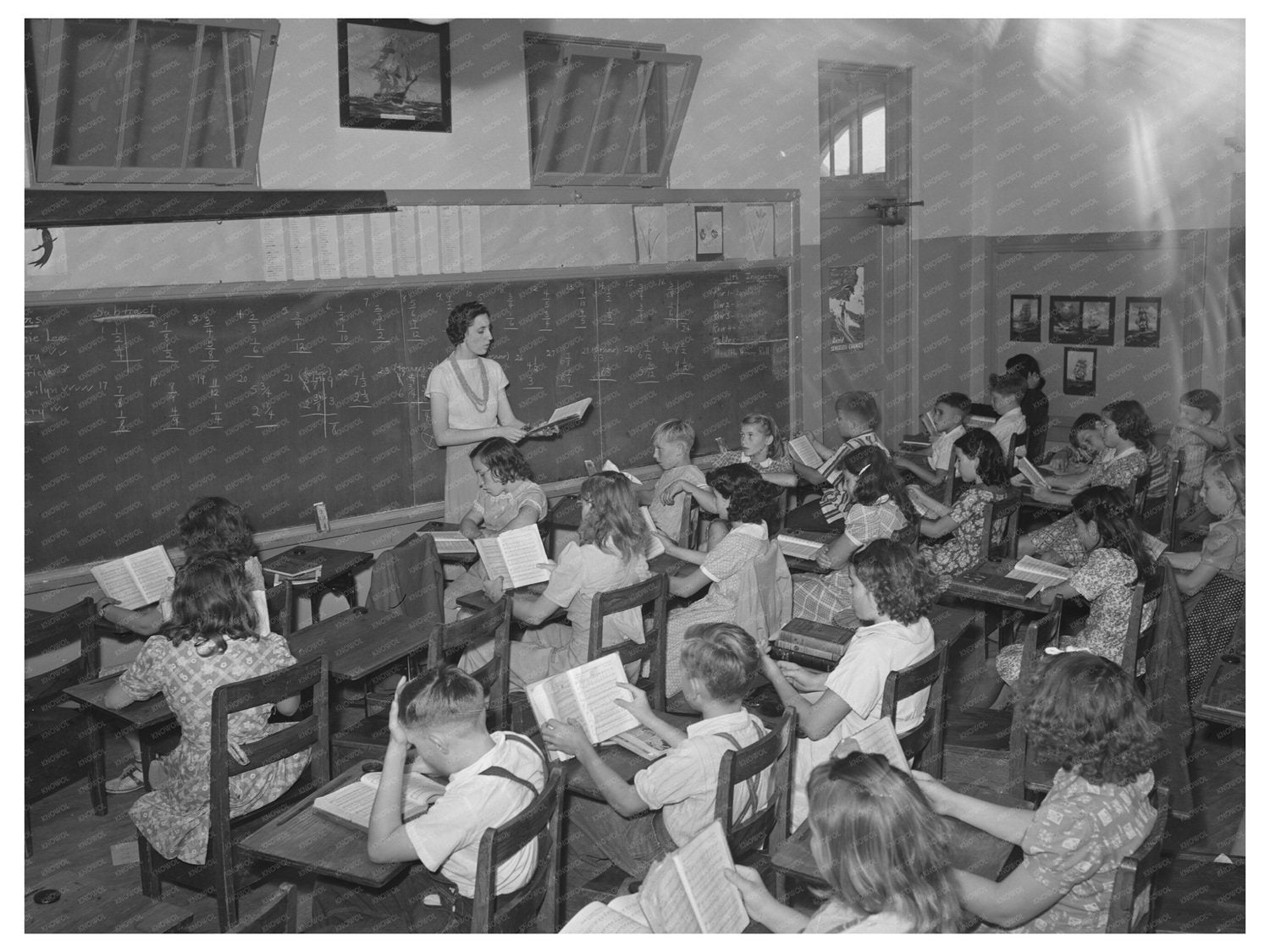 1941 Music Class at Balboa School San Diego California