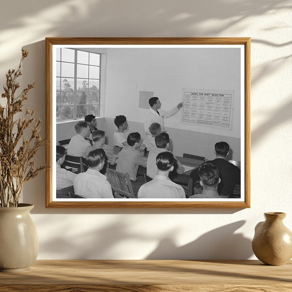 1941 Classroom at Vocational School for Aircraft Workers