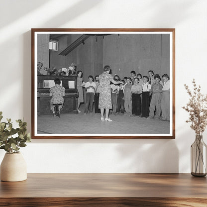 Schoolchildren and Teacher at Farm Labor Camp June 1941