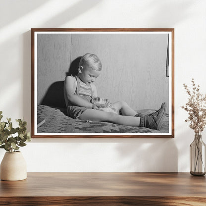1941 Vintage Photo of Farm Worker’s Son in Idaho Home