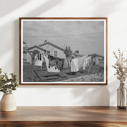 Laundry on Clothesline at Idaho Farm Labor Camp 1941