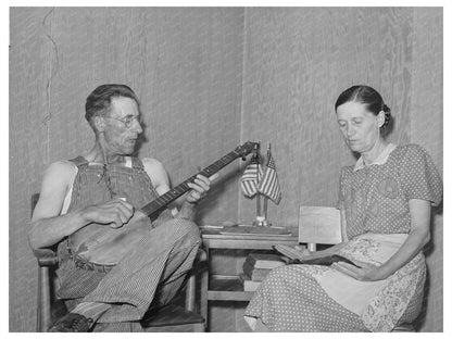 Farm Worker and Wife at FSA Labor Camp Caldwell Idaho 1941