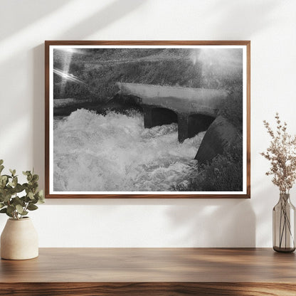 Irrigation Water Flowing from Deer Flat Reservoir 1941