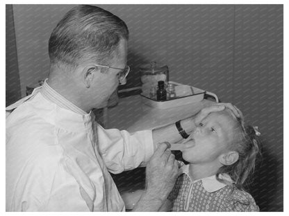 Doctor Examines Farm Worker’s Daughter Caldwell Idaho 1941