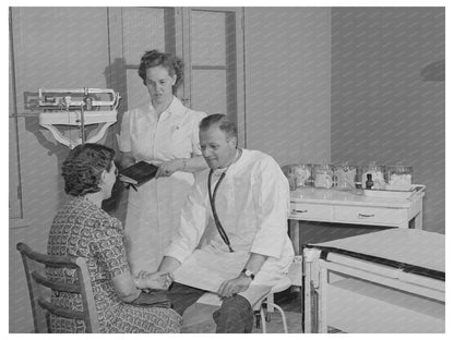 Doctor and Nurse Aid Patient in Caldwell Idaho 1941