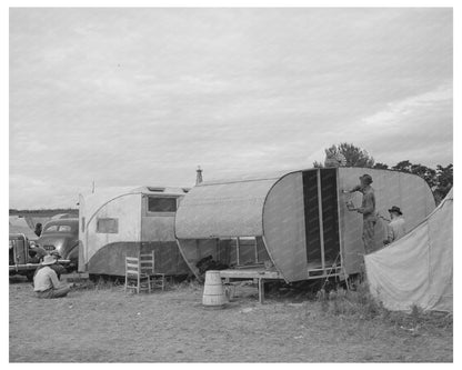 1941 Vintage Trailer Houses of Pea Pickers in Idaho