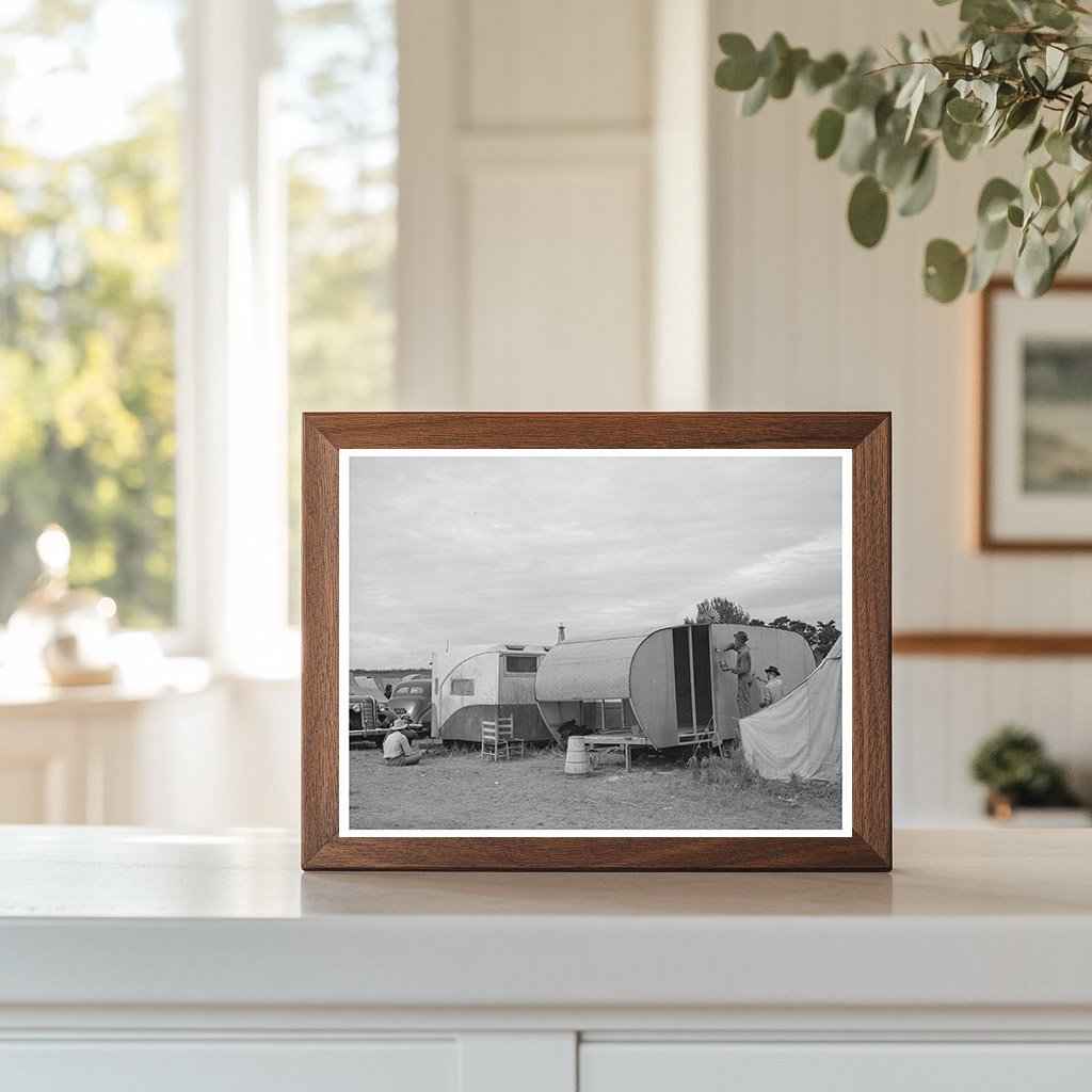 1941 Vintage Trailer Houses for Pea Pickers in Idaho