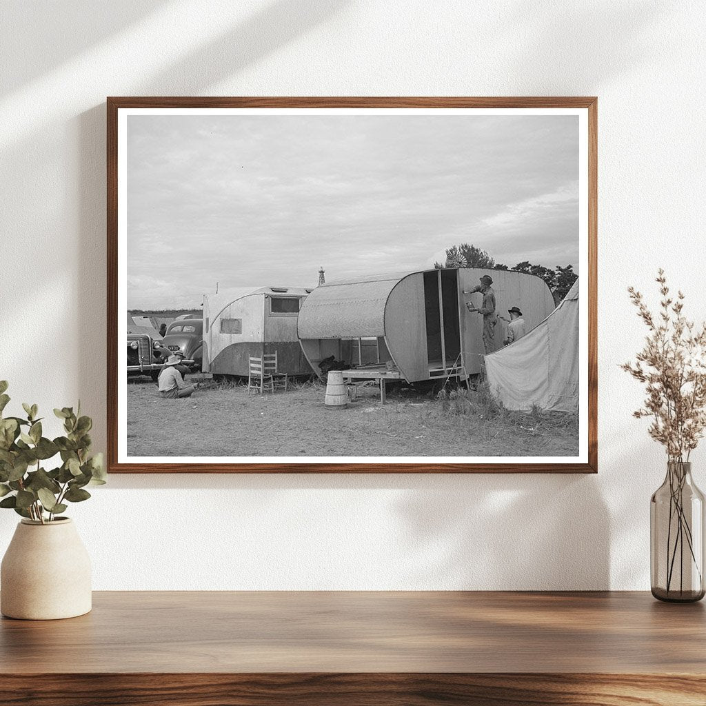 1941 Vintage Trailer Houses for Pea Pickers in Idaho