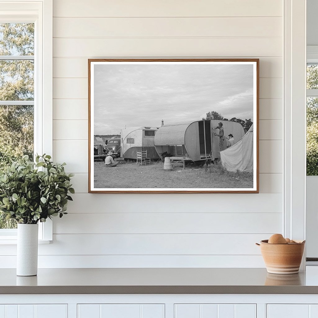 1941 Vintage Trailer Houses for Pea Pickers in Idaho