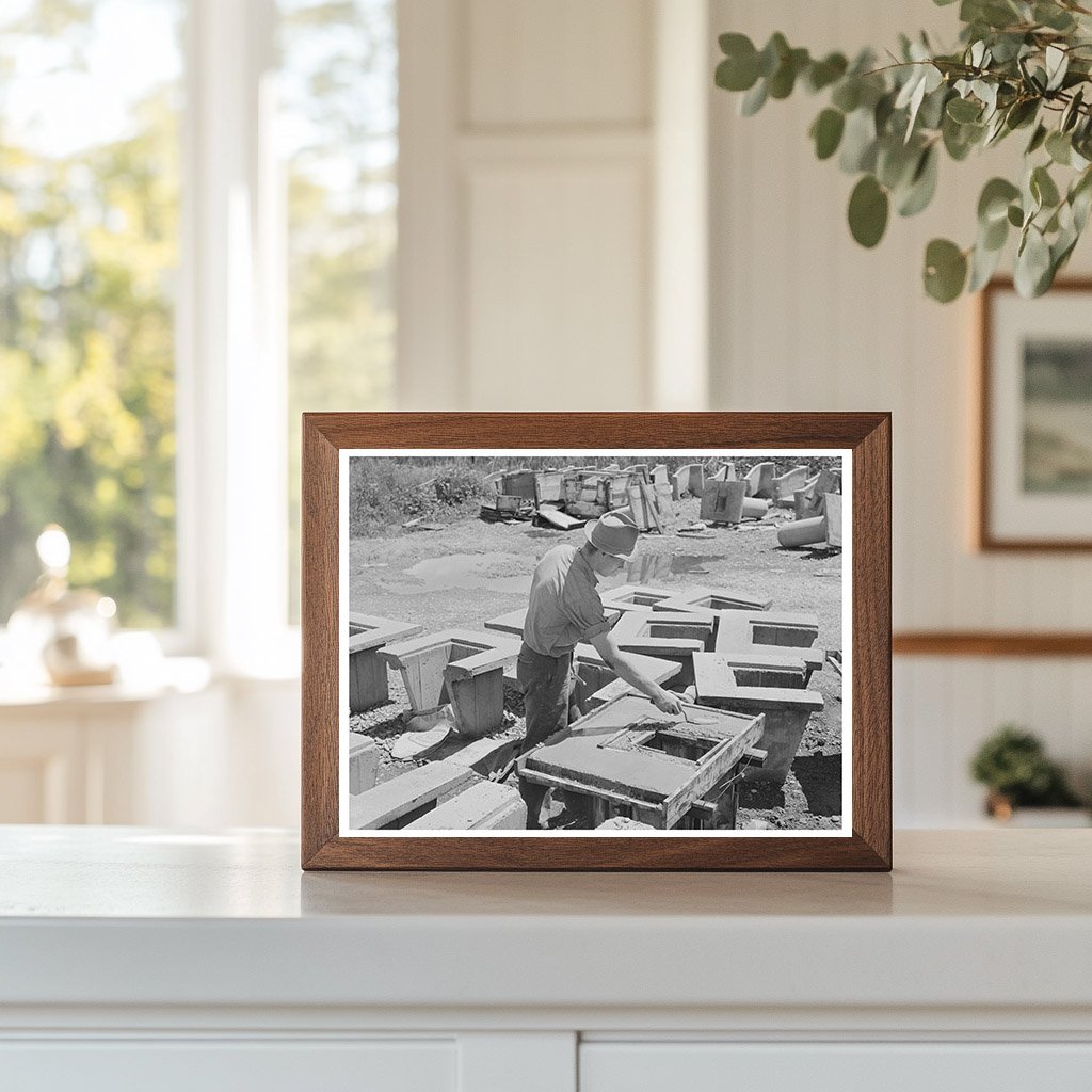 1941 Vintage Image of Irrigation Tile Making in Idaho