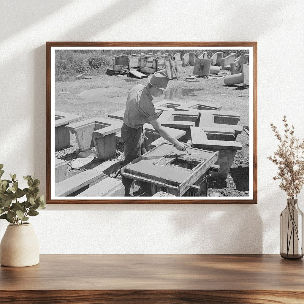 1941 Vintage Image of Irrigation Tile Making in Idaho