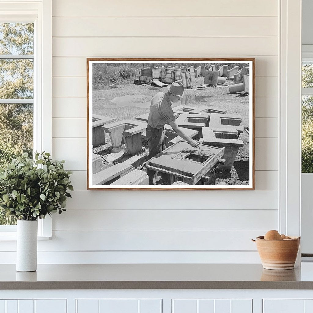 1941 Vintage Image of Irrigation Tile Making in Idaho