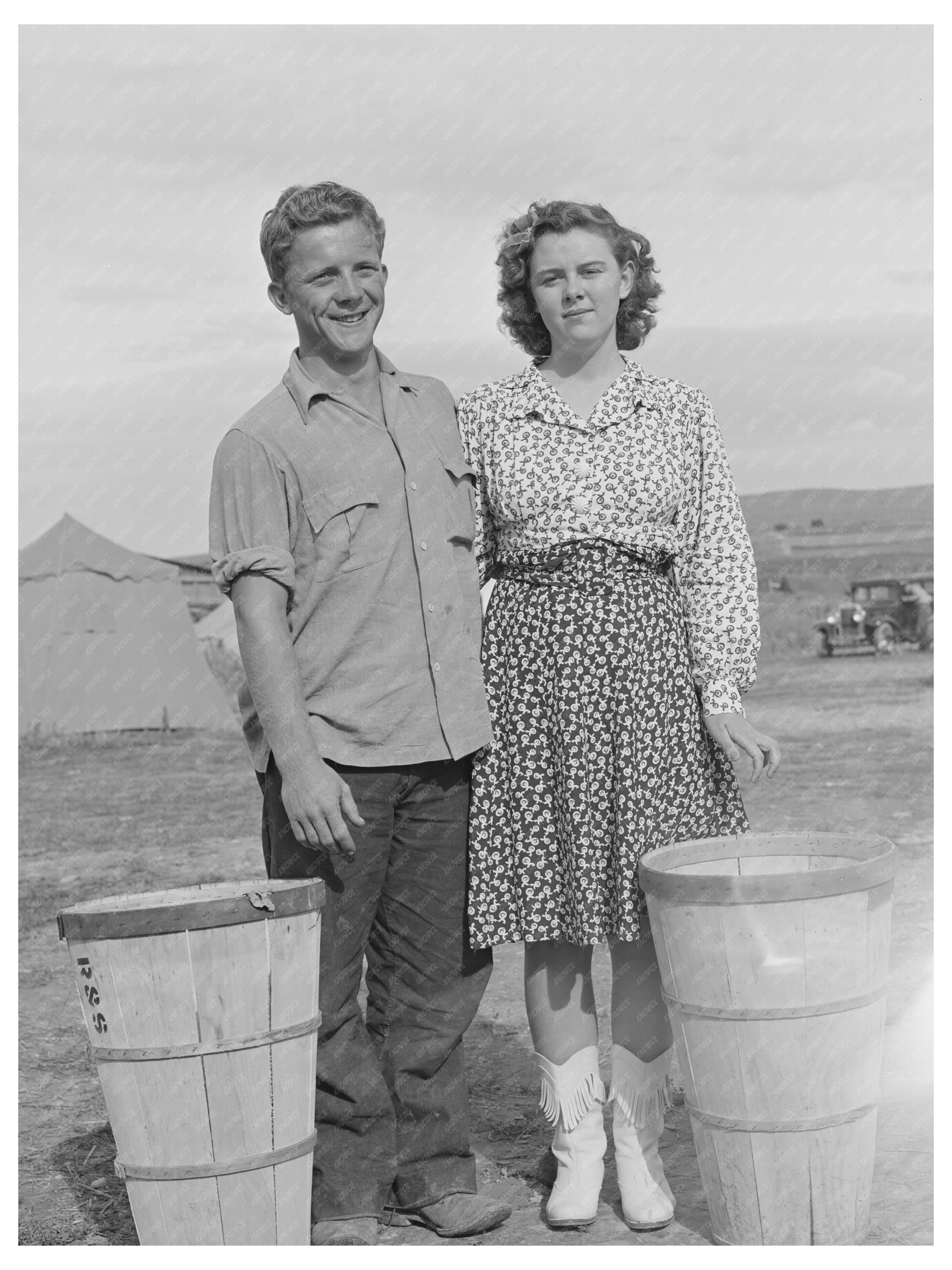 Champion Pea Pickers in Canyon County Idaho 1941