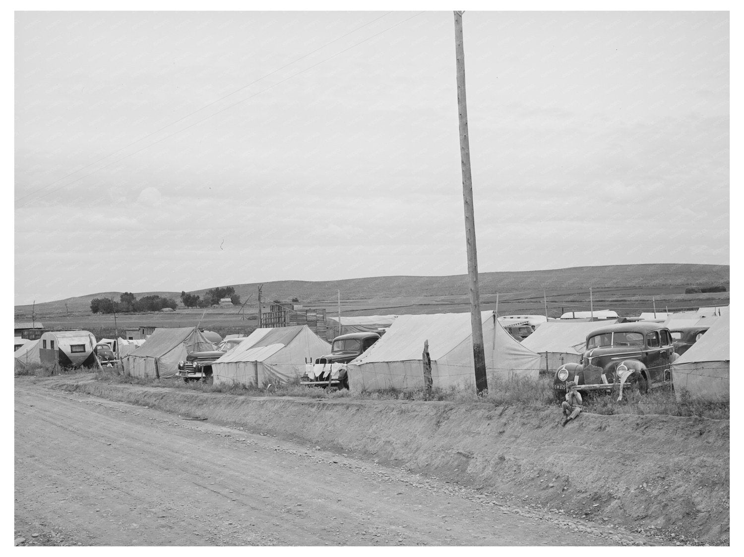 1941 Labor Contractor Camp for Pea Pickers in Idaho