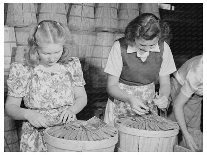 1941 Workers Packing Peas in Canyon County Idaho