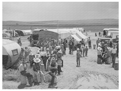 Pea Pickers at Labor Camp Canyon County Idaho June 1941