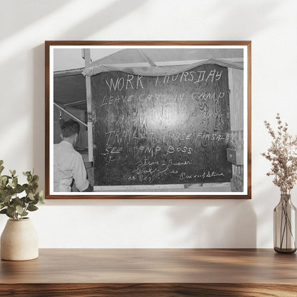 Canyon County Idaho Labor Camp Bulletin Board June 1941