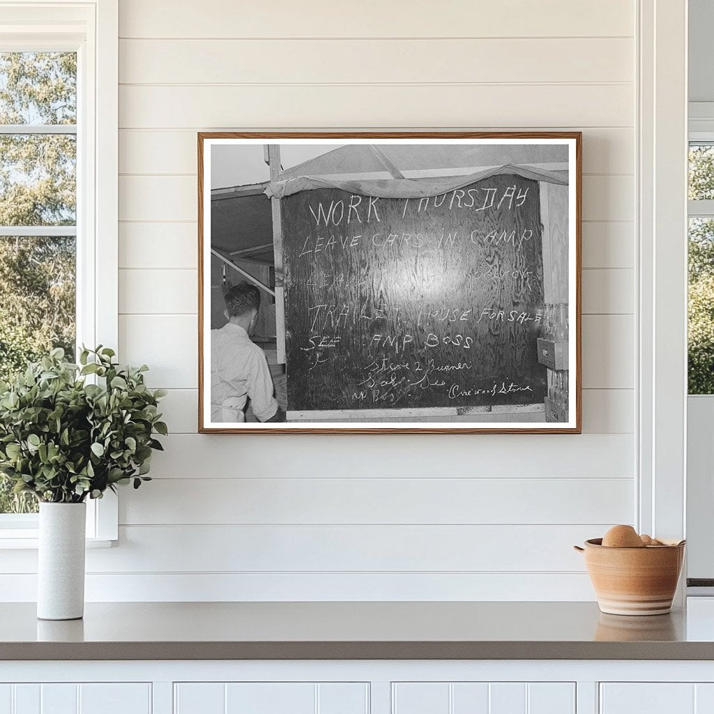 Canyon County Idaho Labor Camp Bulletin Board June 1941