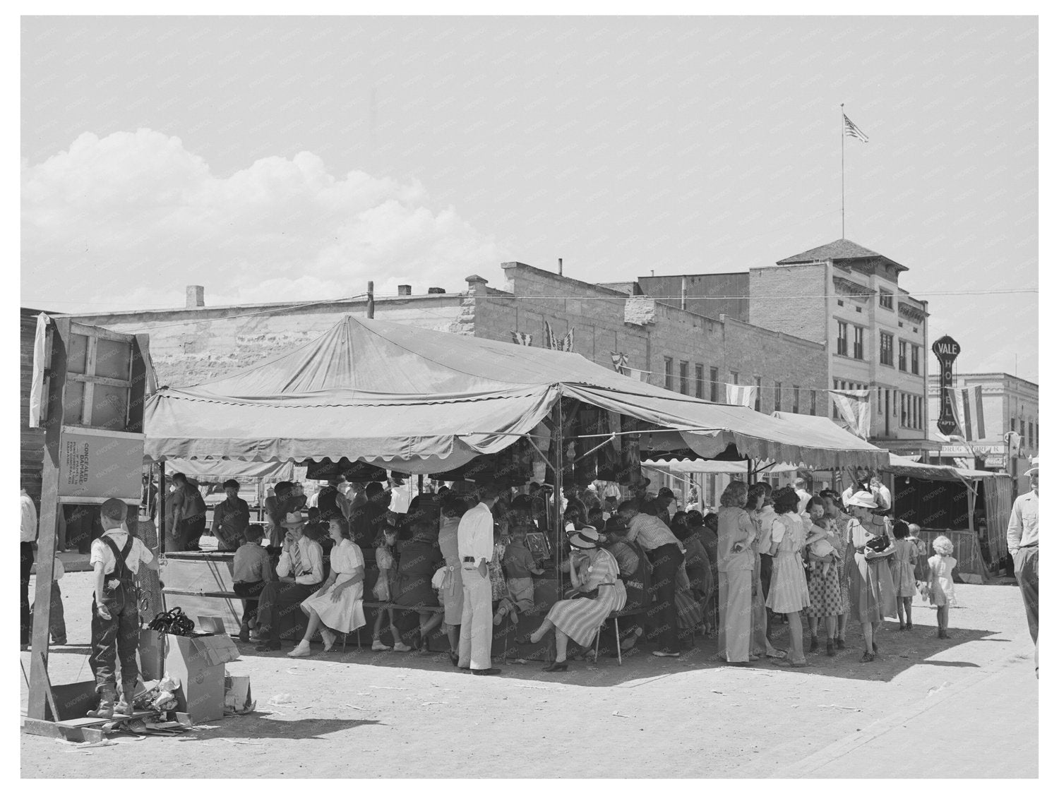 Bingo Tent at Carnival Vale Oregon July 4 1941