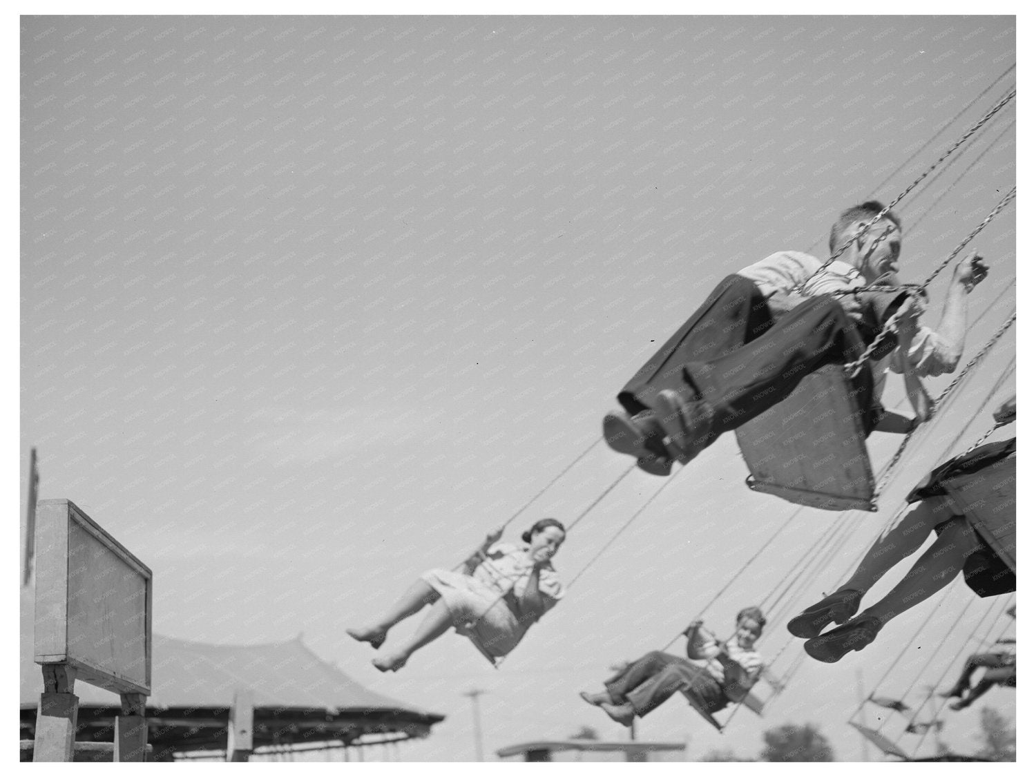 Fourth of July Carnival Ride in Vale Oregon 1941