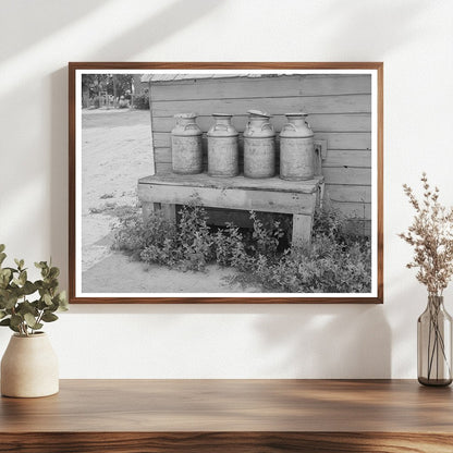 Milk Cans on Dairymens Cooperative Farm Idaho 1941