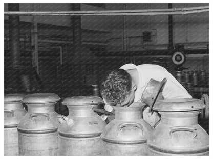 1941 Tester Evaluating Cream at Dairymens Cooperative Creamery