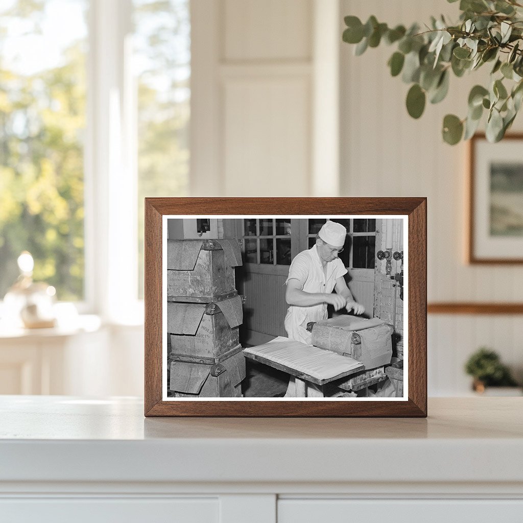 1941 Vintage Photo of Butter Waxing Process in Idaho