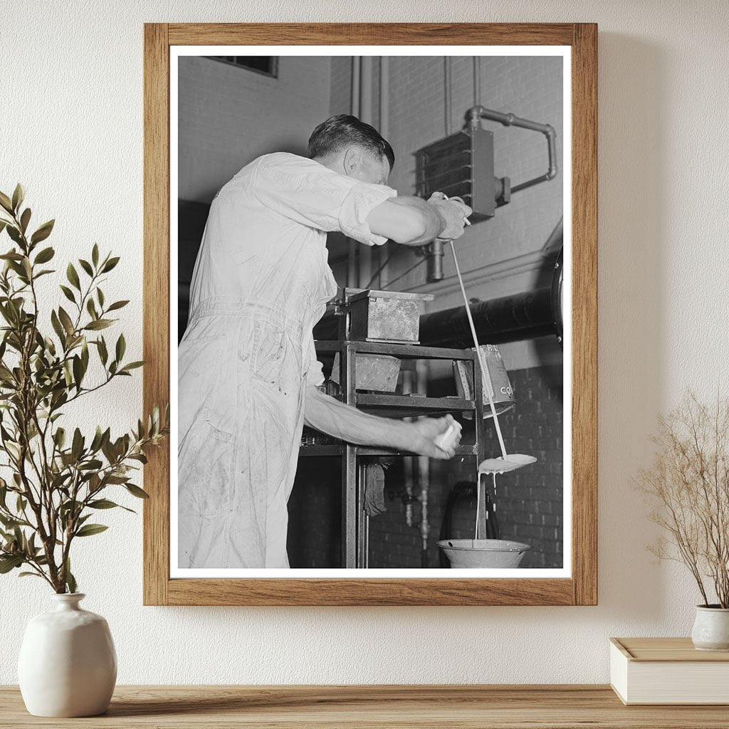 Dairyman Samples Milk at Idaho Creamery June 1941