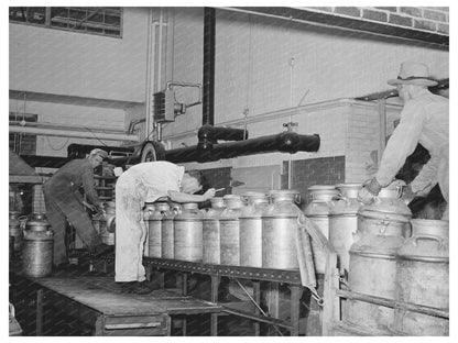 Dairy Cooperative Milk Unloading in Caldwell Idaho 1941