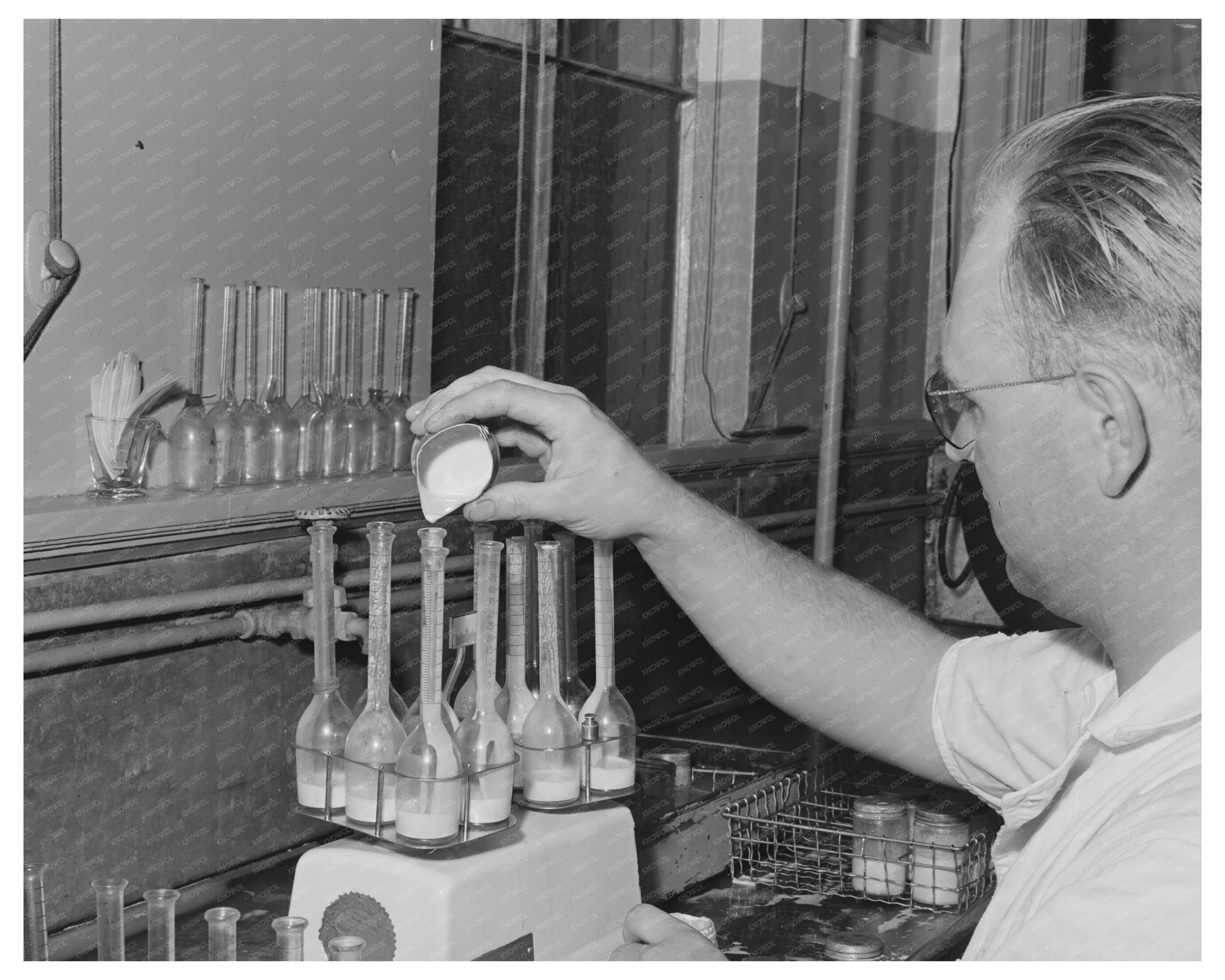 Babcock Test for Butterfat at Idaho Creamery June 1941