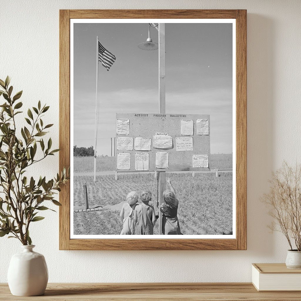 Children at Farm Activities Bulletin Board July 1941