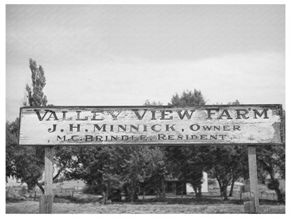 Absentee Ownership Sign in Wheat Field Whitman County 1941