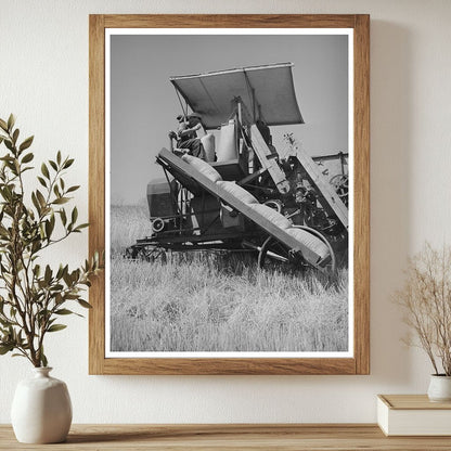 Sacked Wheat Combine in Whitman County July 1941