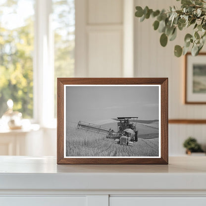 Caterpillar Combine Harvesting Wheat in Whitman County 1941