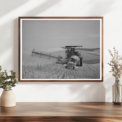Caterpillar Combine Harvesting Wheat in Whitman County 1941