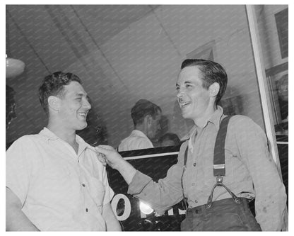 Lumberjacks in Orofino Idaho July 1941 Vintage Scene