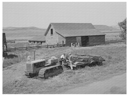 1941 Tractor and Harrow in Latah County Idaho