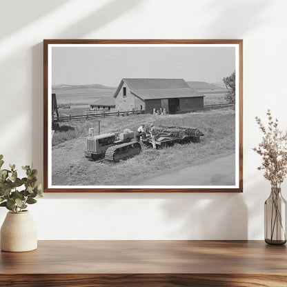 1941 Tractor and Harrow in Latah County Idaho