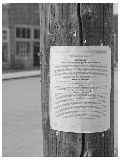 Wheat Quota Sign Genesee Idaho July 1941