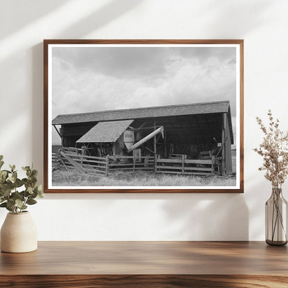 1941 Wheat Combine Storage Idaho County Agriculture Image