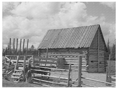 Barn and Hay Wagon in Boundary County Idaho 1941