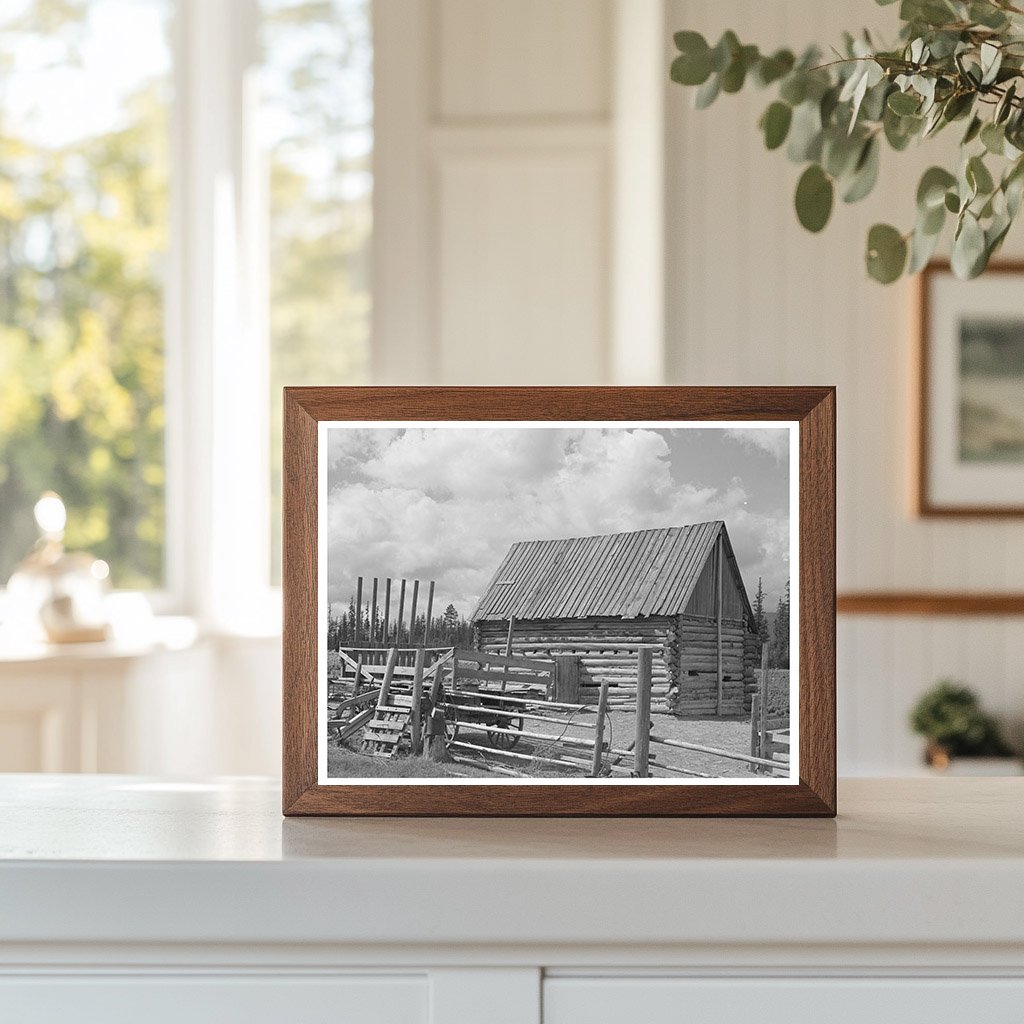 Barn and Hay Wagon in Boundary County Idaho 1941