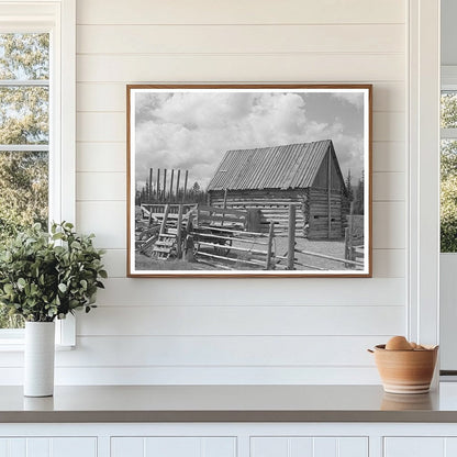 Barn and Hay Wagon in Boundary County Idaho 1941