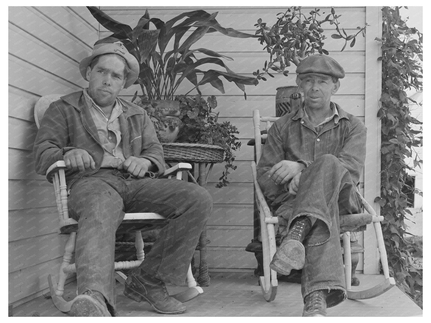 Farmer and Son Working in Boundary County Idaho 1941