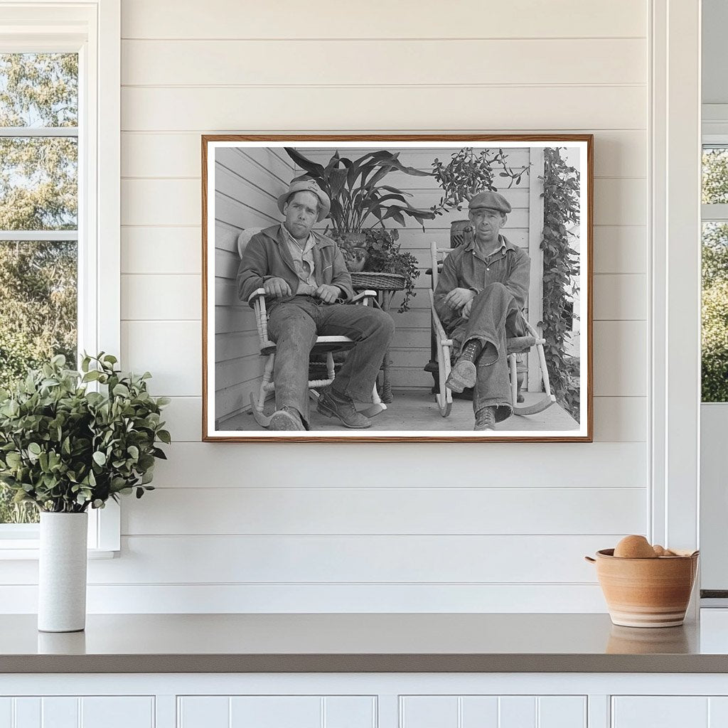 Farmer and Son Working in Boundary County Idaho 1941