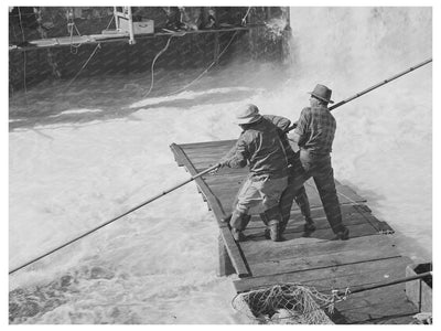 Indian Fishermen at Celilo Falls Oregon September 1941