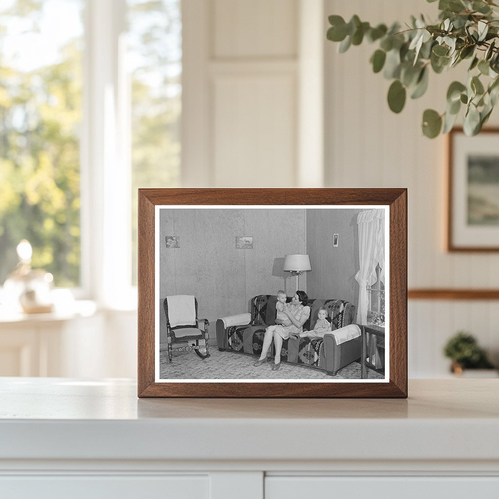 1941 Vintage Farm Family Living Room in Idaho