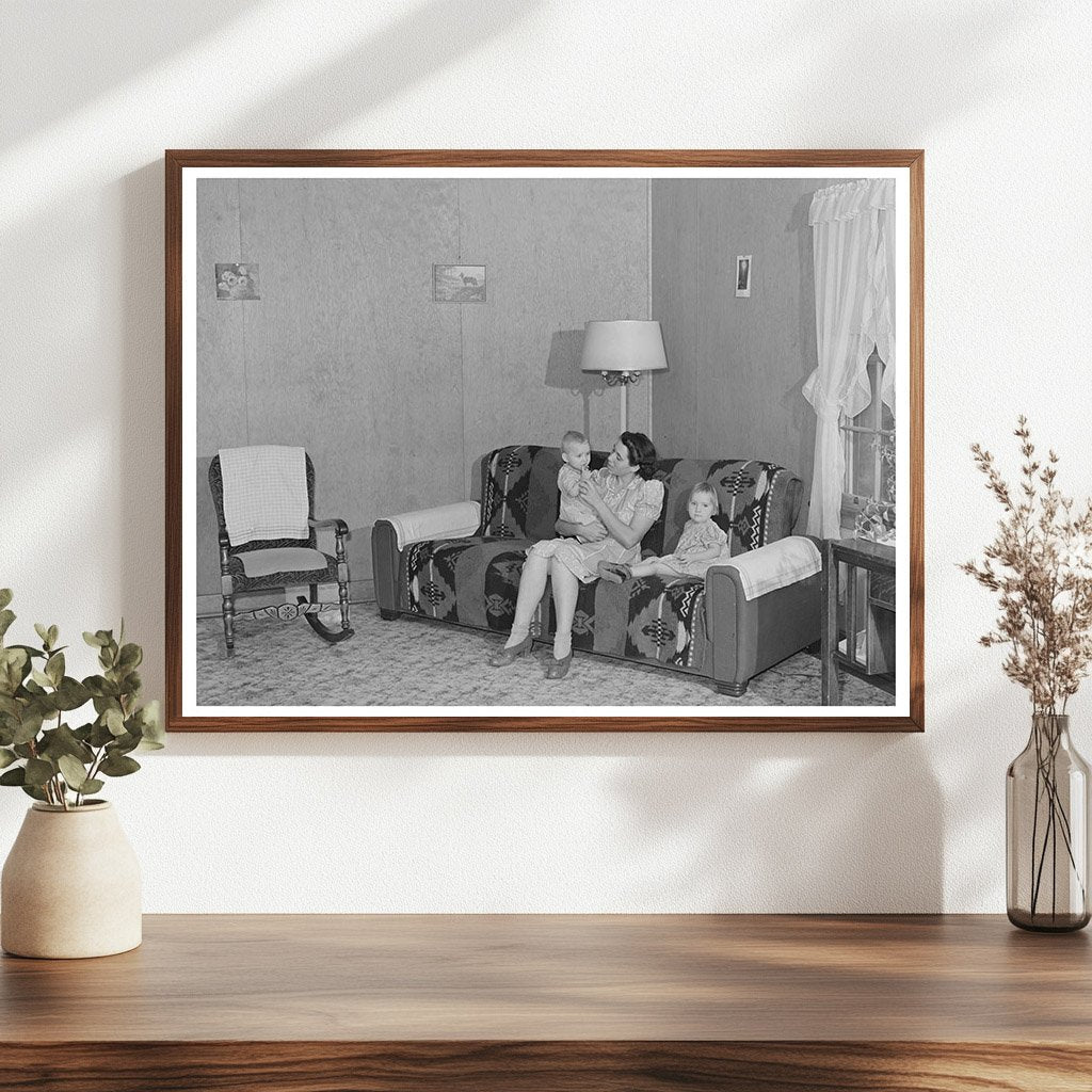 1941 Vintage Farm Family Living Room in Idaho