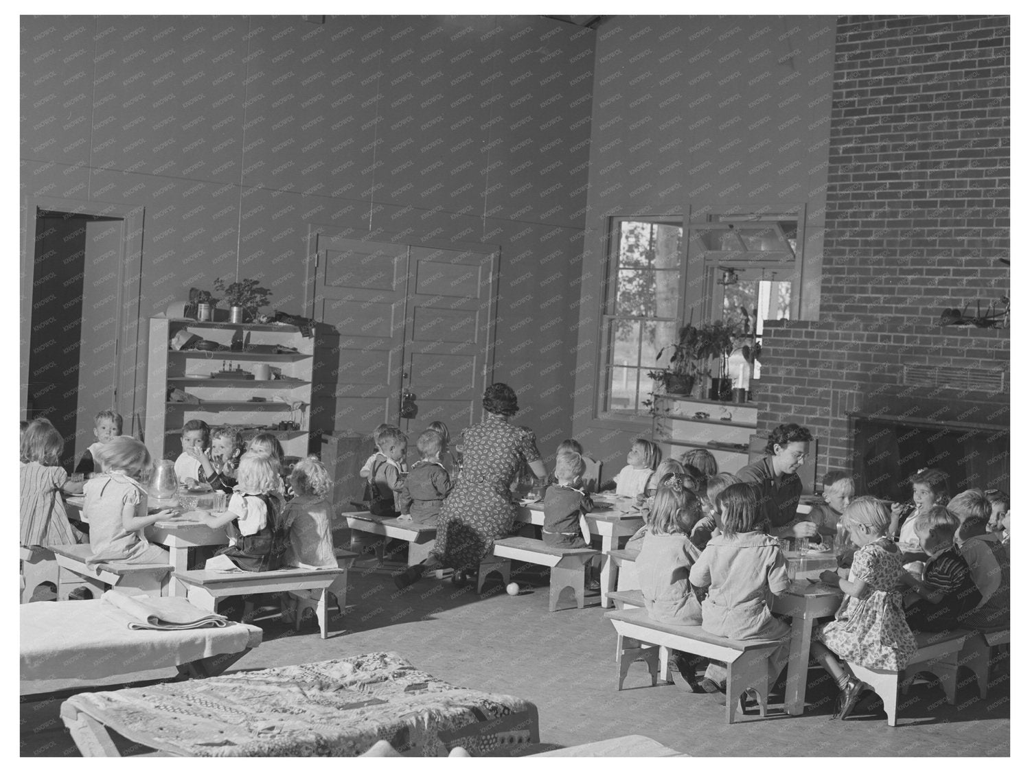 1941 Nursery School Lunch at Yakima Labor Camp